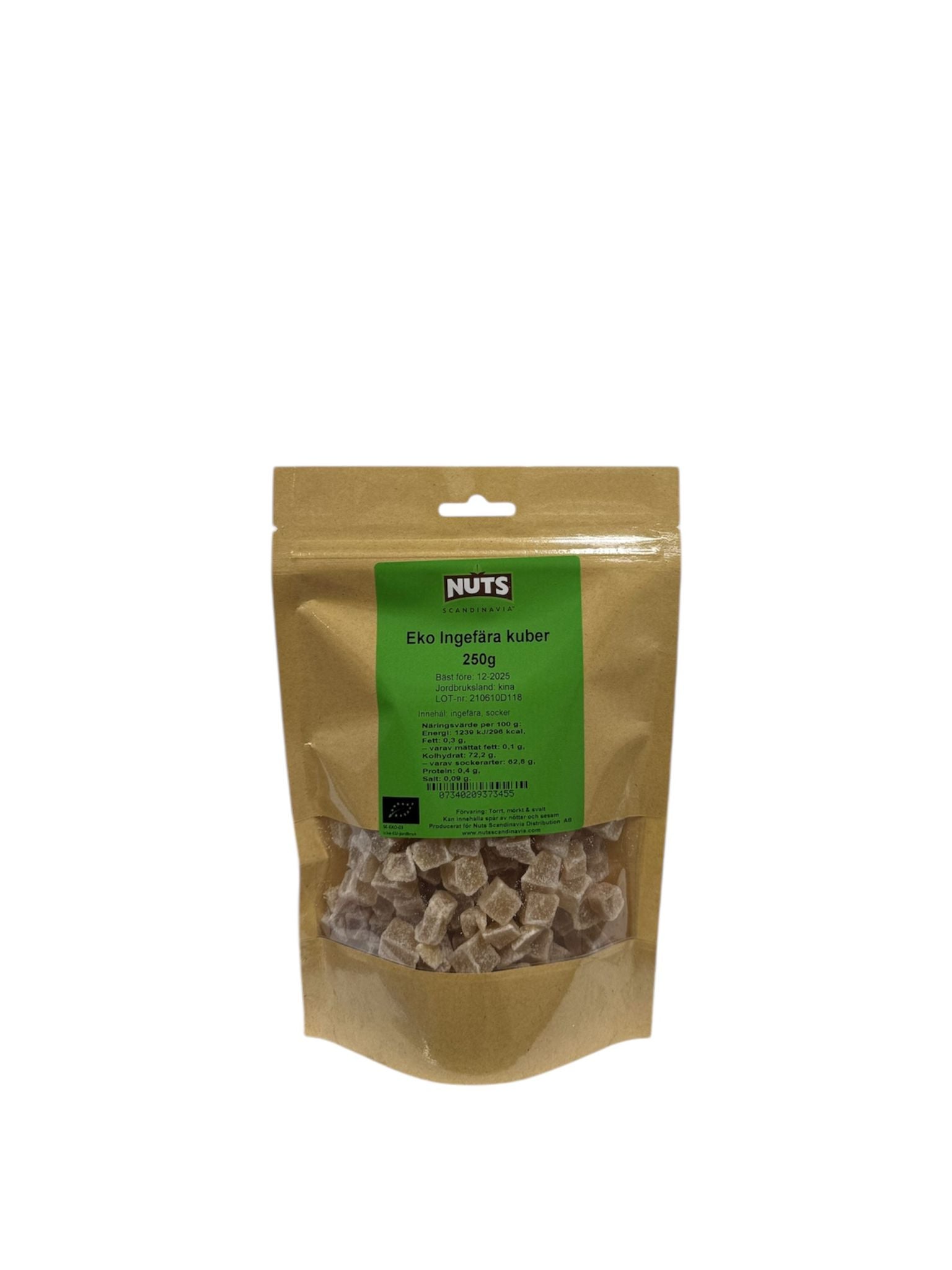 Ekologisk Ingefära kuber 250g