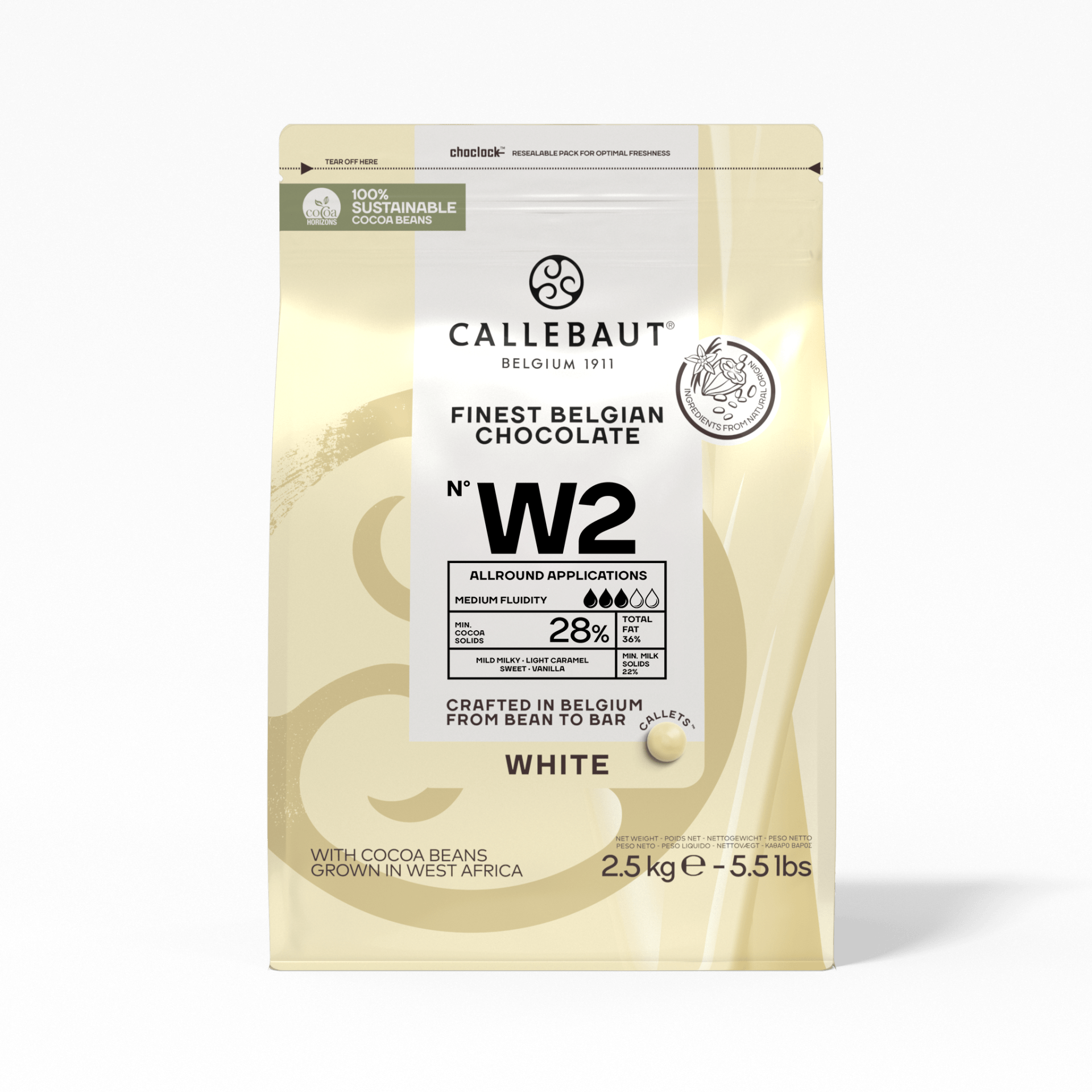 vit Callebaut-choklad 1kg